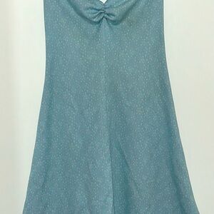 Vintage Handmade Blue Floral Dress